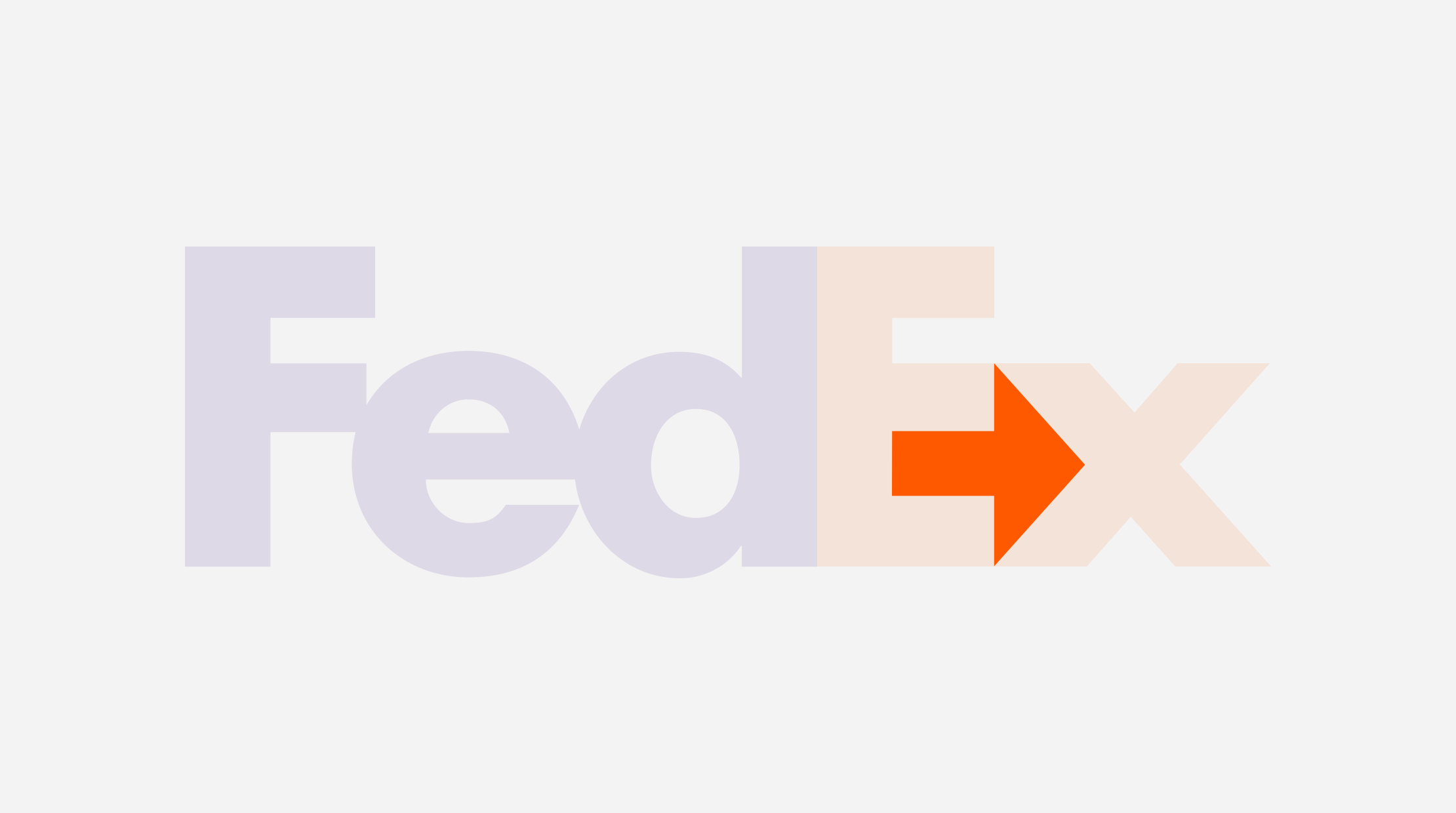FedEx — la flèche entre le E et le X